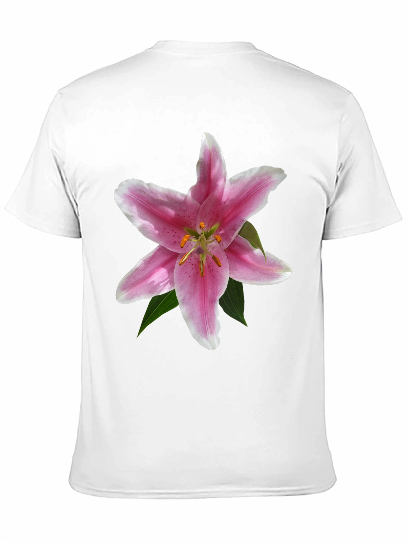 Floral Lily Graphic T-Shirt - Black Casual Tee