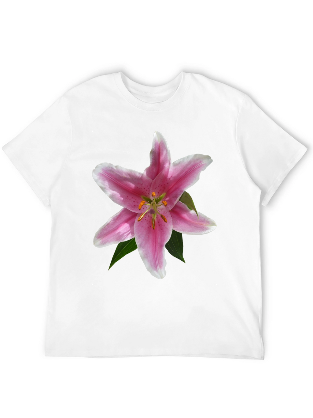 Floral Lily Graphic T-Shirt - Black Casual Tee