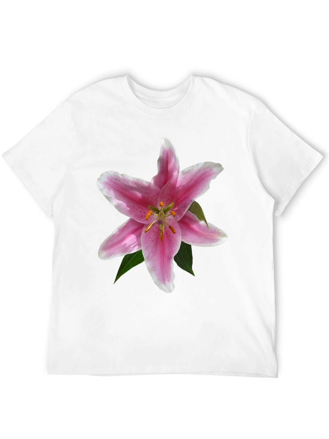 Floral Lily Graphic T-Shirt - Black Casual Tee