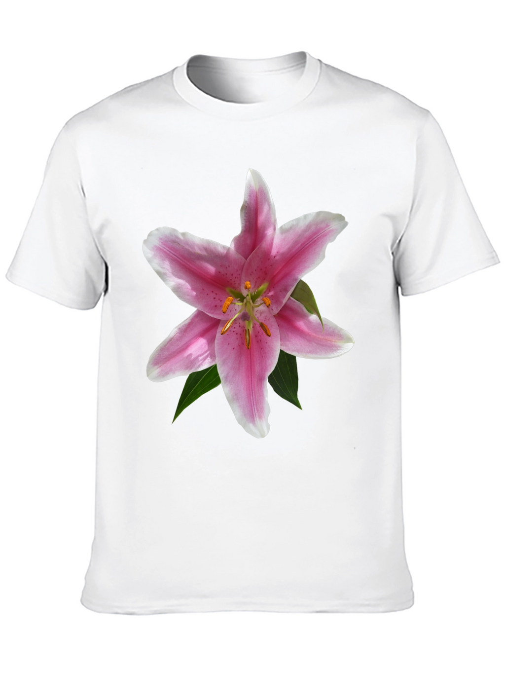 Floral Lily Graphic T-Shirt - Black Casual Tee