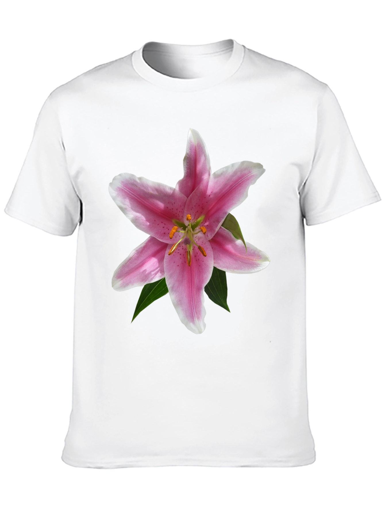 Floral Lily Graphic T-Shirt - Black Casual Tee
