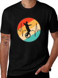 Unicycle Heartbeat Black T-Shirt