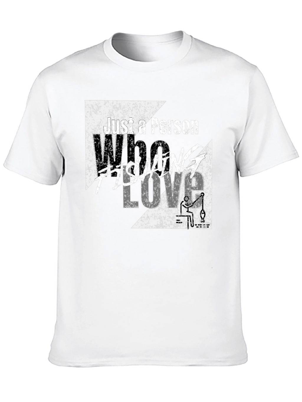 Fishing Lover Graphic Tee - Black