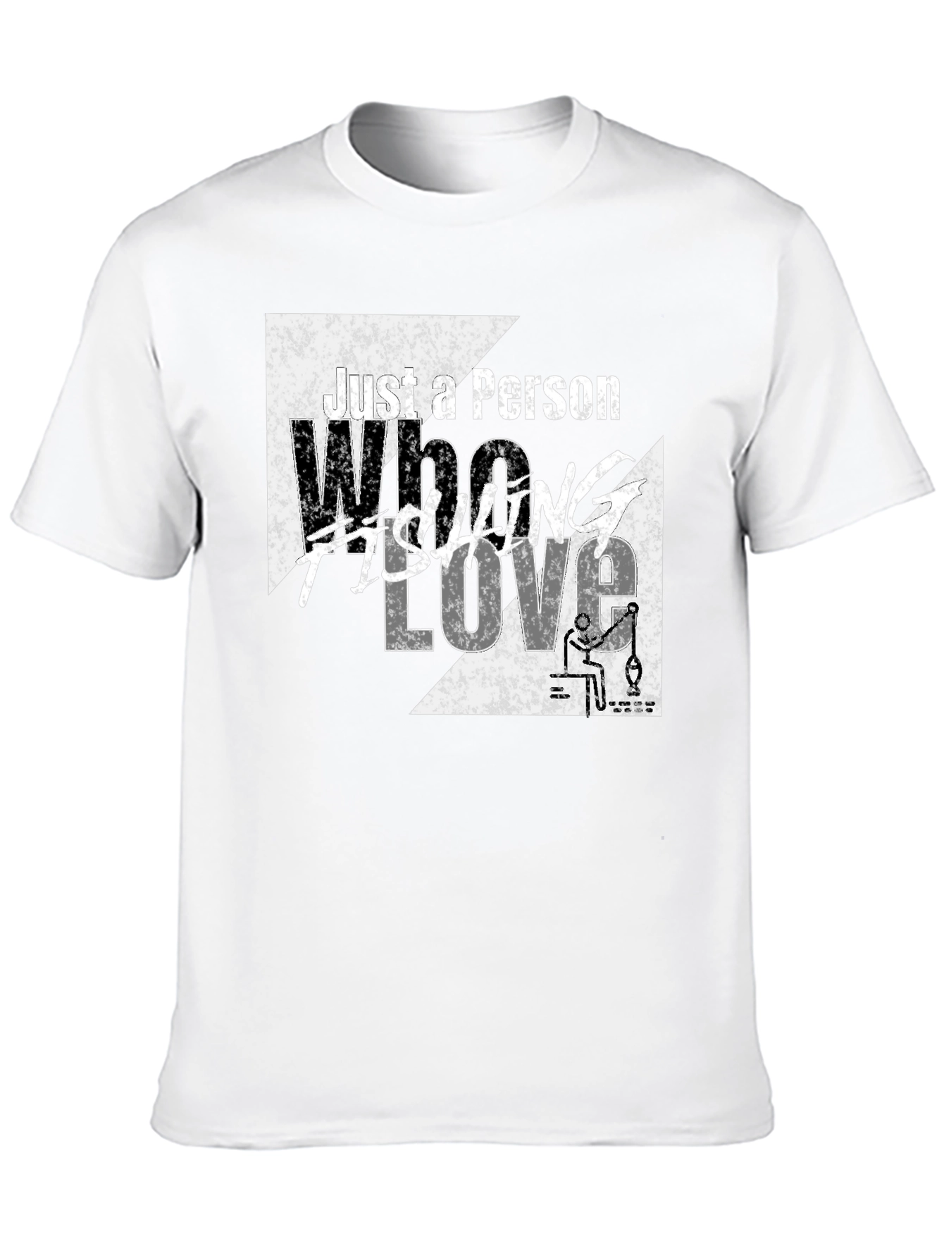 Fishing Lover Graphic Tee - Black