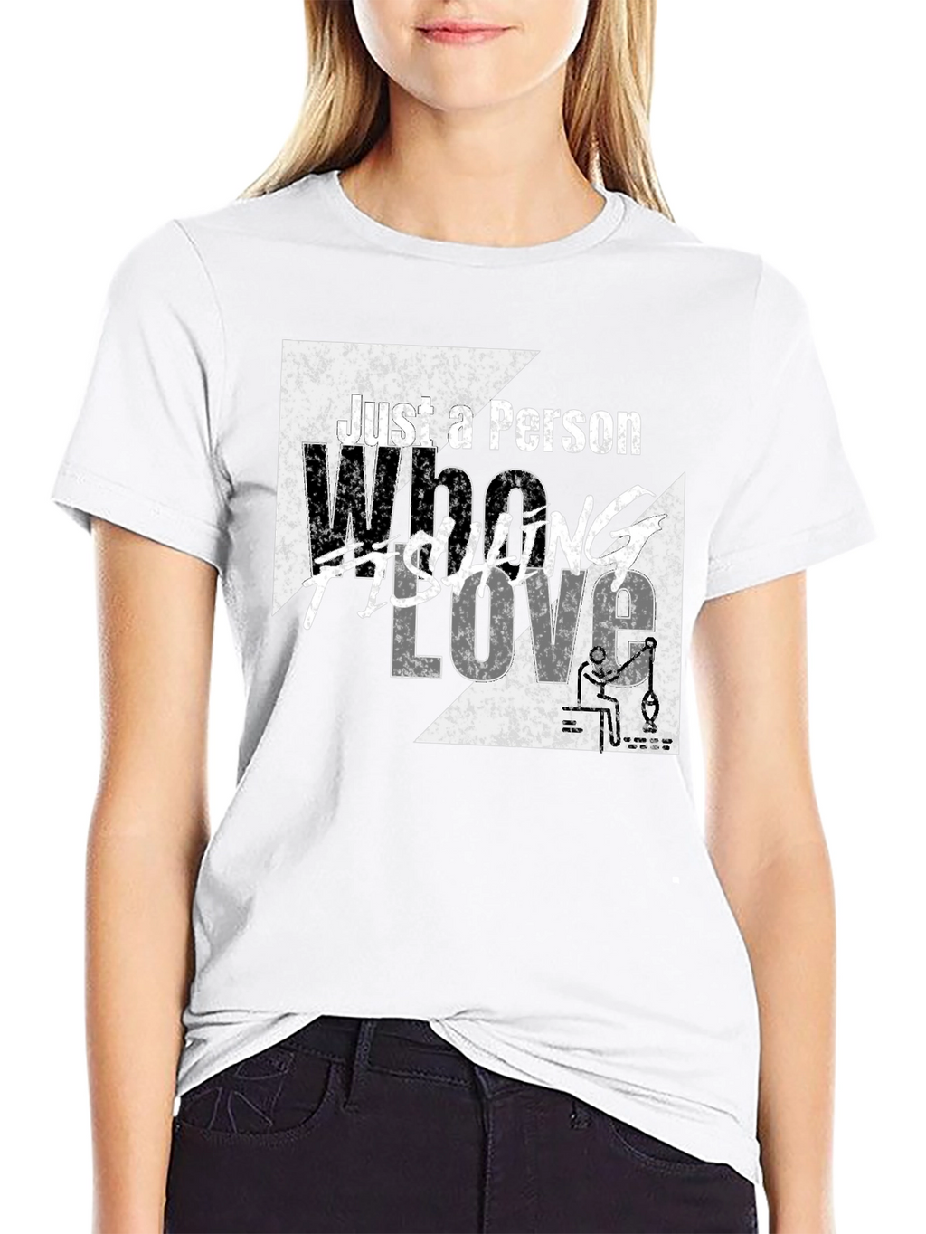 Fishing Lover Graphic Tee - Black