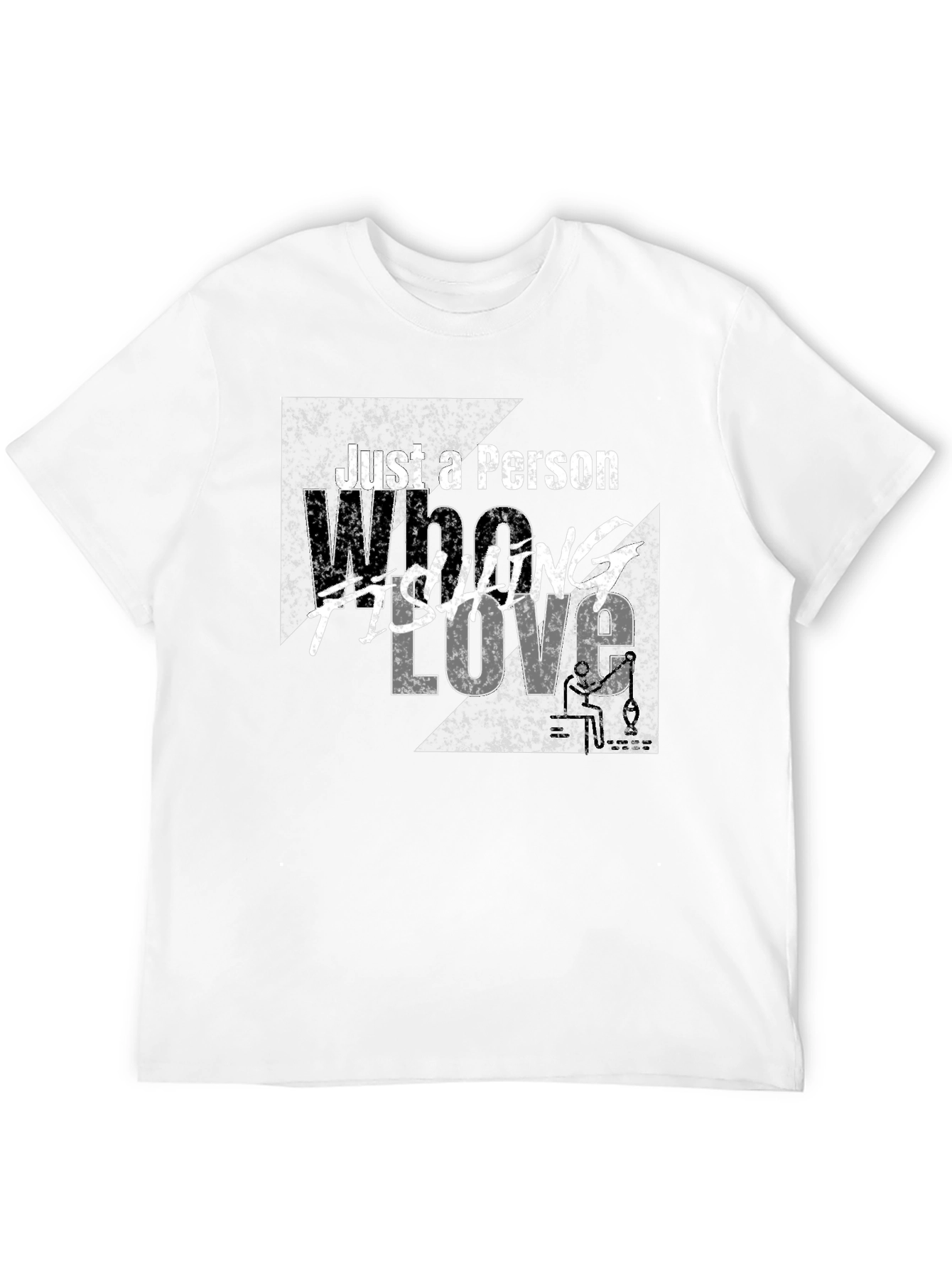 Fishing Lover Graphic Tee - Black