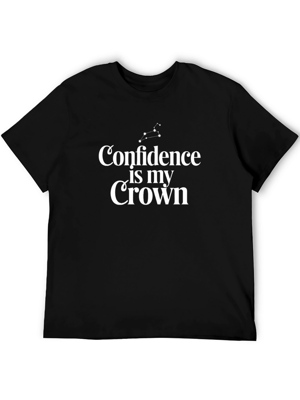 Confidence is My Crown Graphic Tee - Black