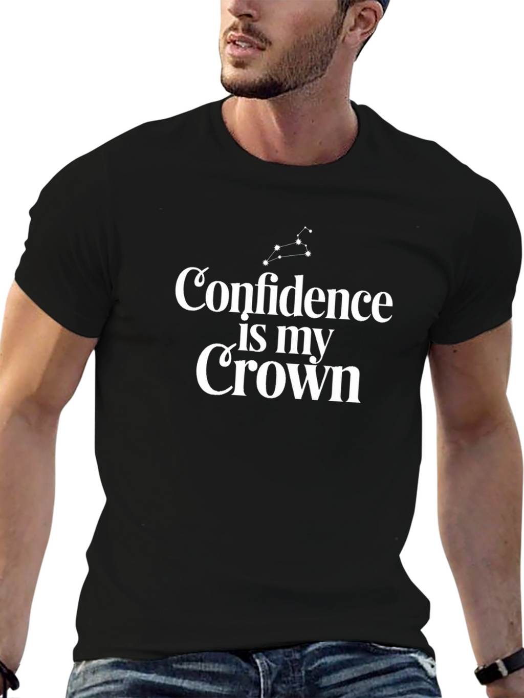 Confidence is My Crown Graphic Tee - Black