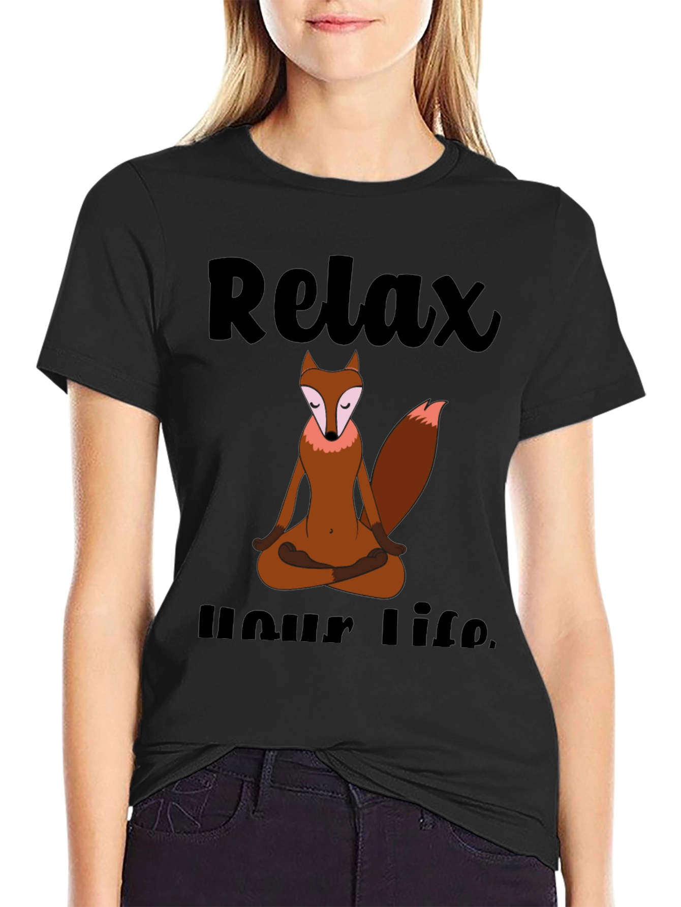 Relax Your Life Yoga Fox T-Shirt