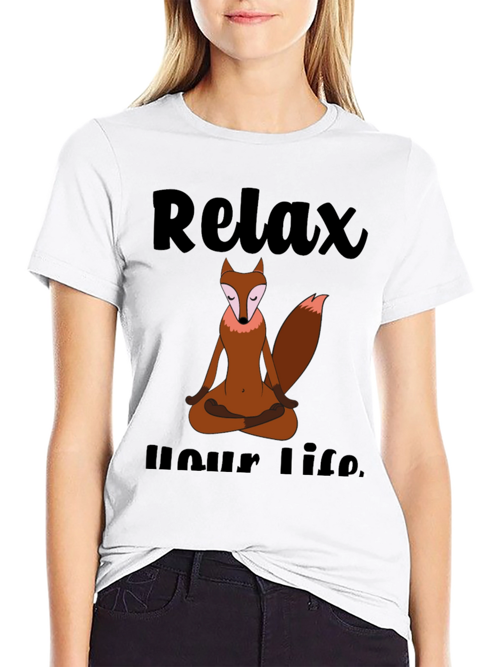 Relax Your Life Yoga Fox T-Shirt