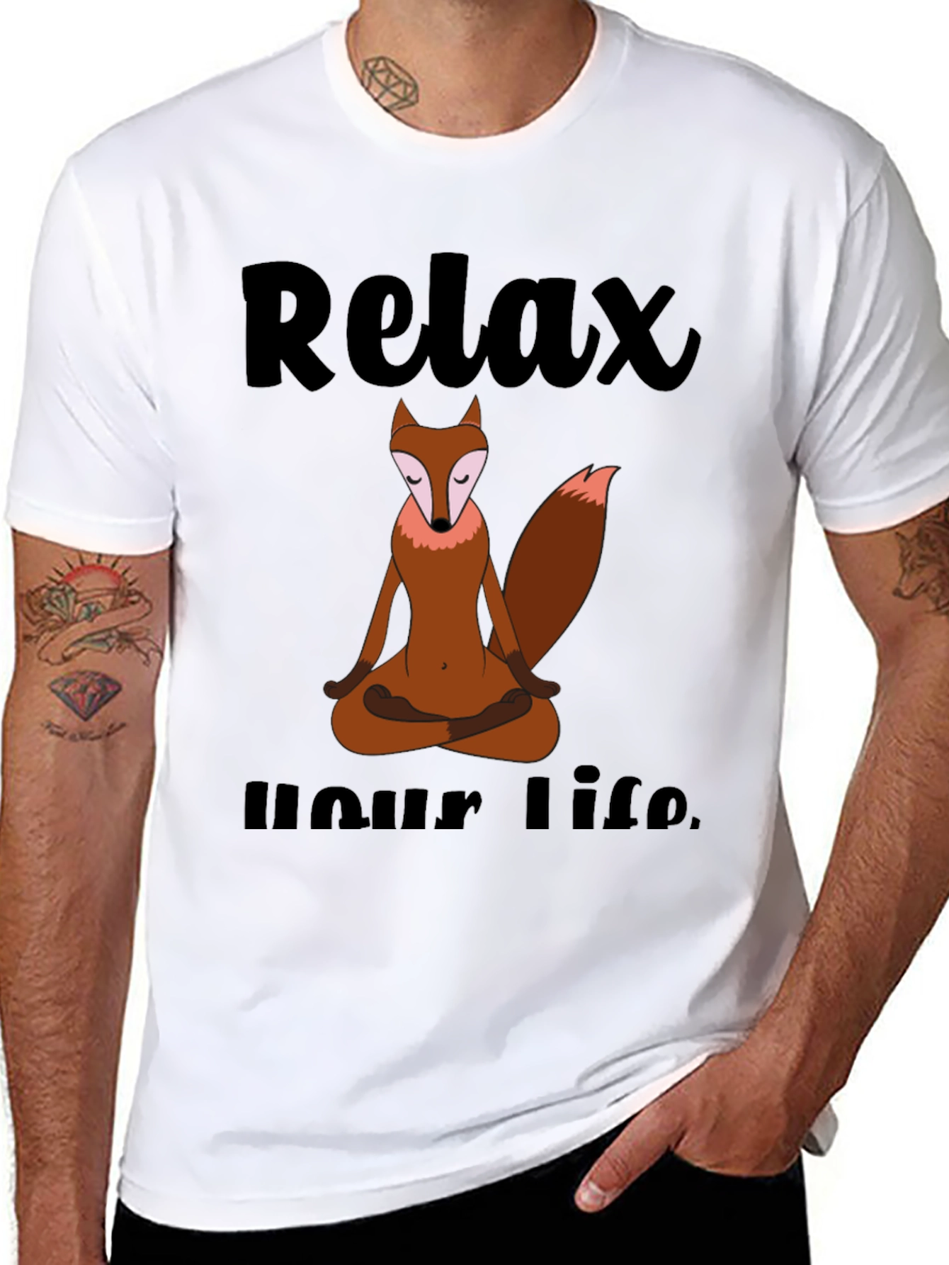 Relax Your Life Yoga Fox T-Shirt