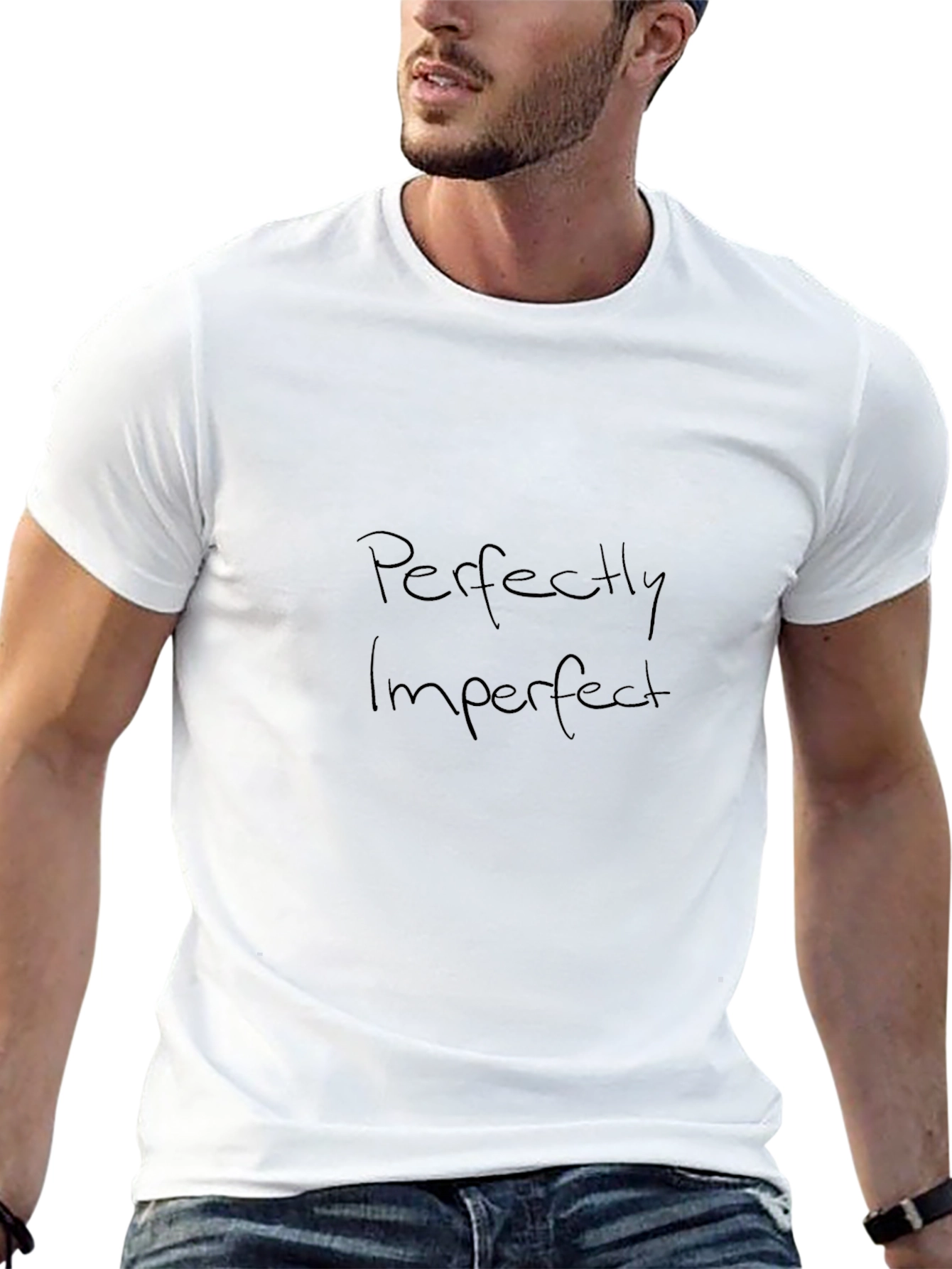 Perfectly Imperfect Black Graphic Tee