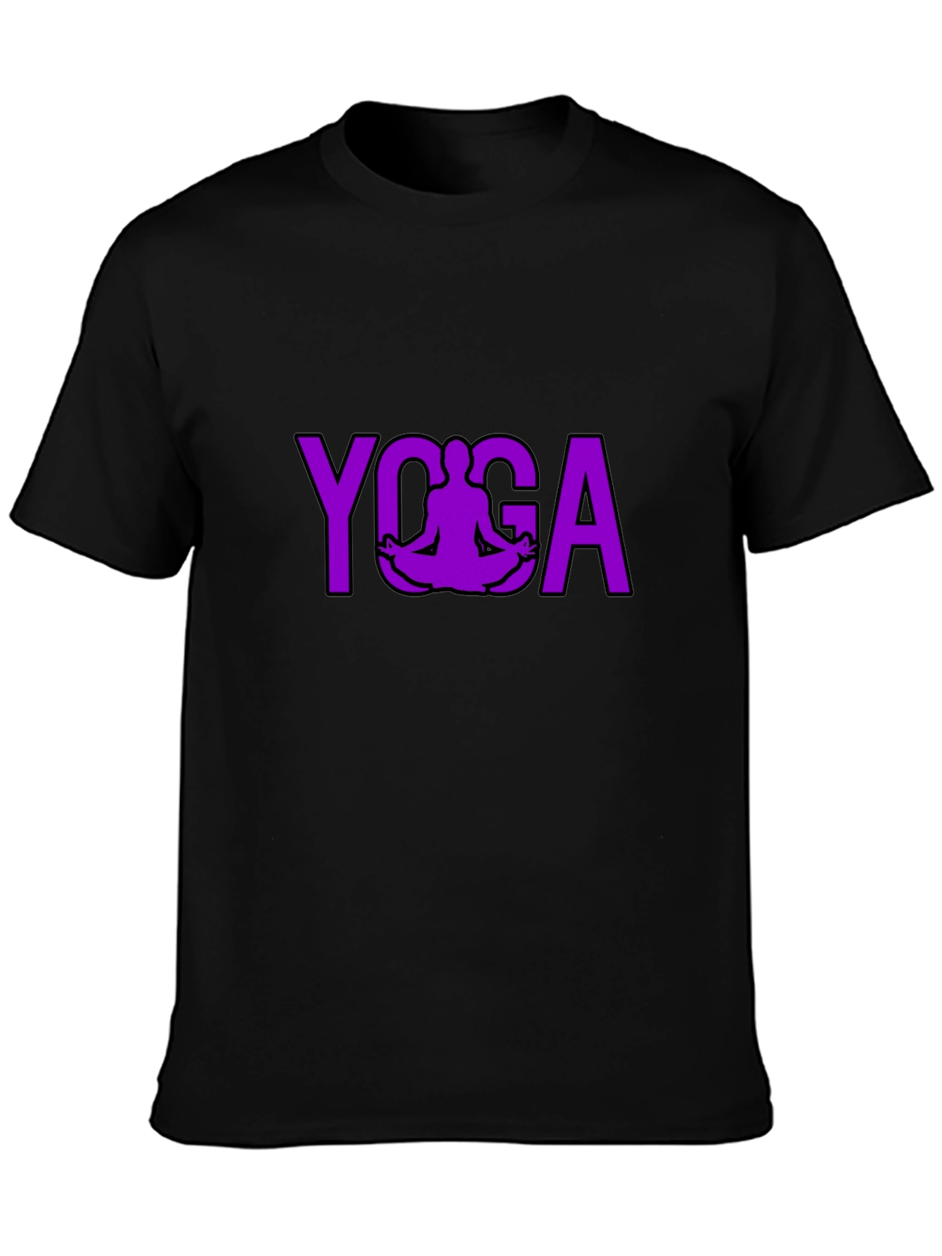 Yoga Pose Graphic T-Shirt - Black Cotton Tee