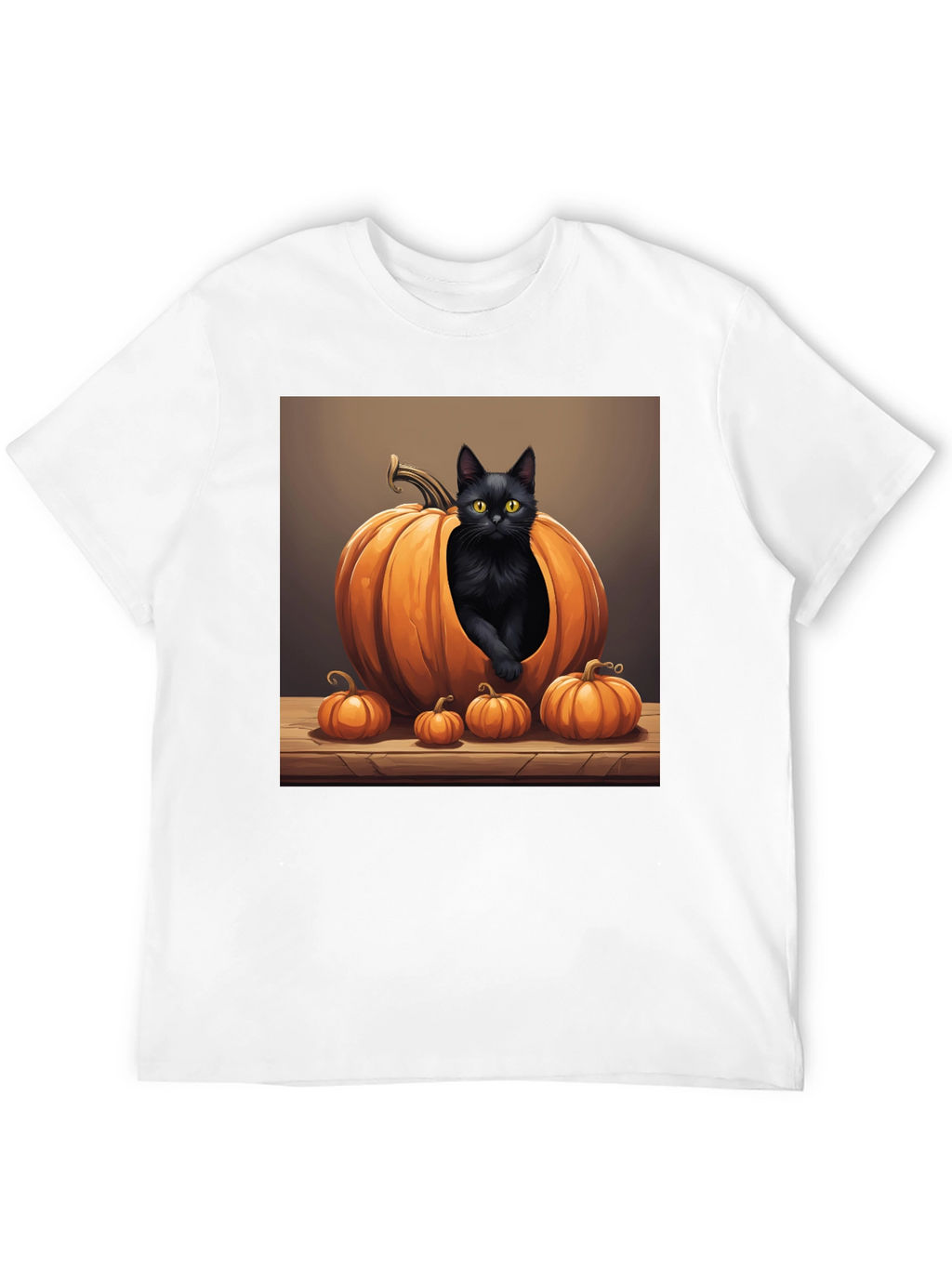 Halloween Cat Pumpkin T-Shirt