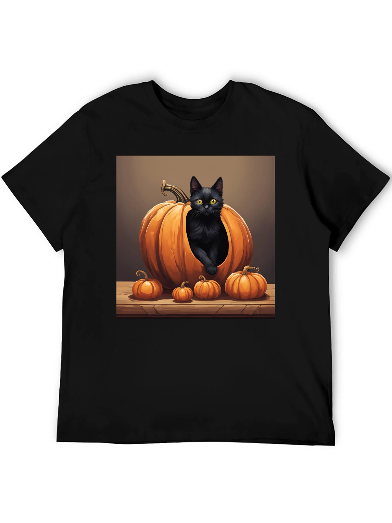 Halloween Cat Pumpkin T-Shirt