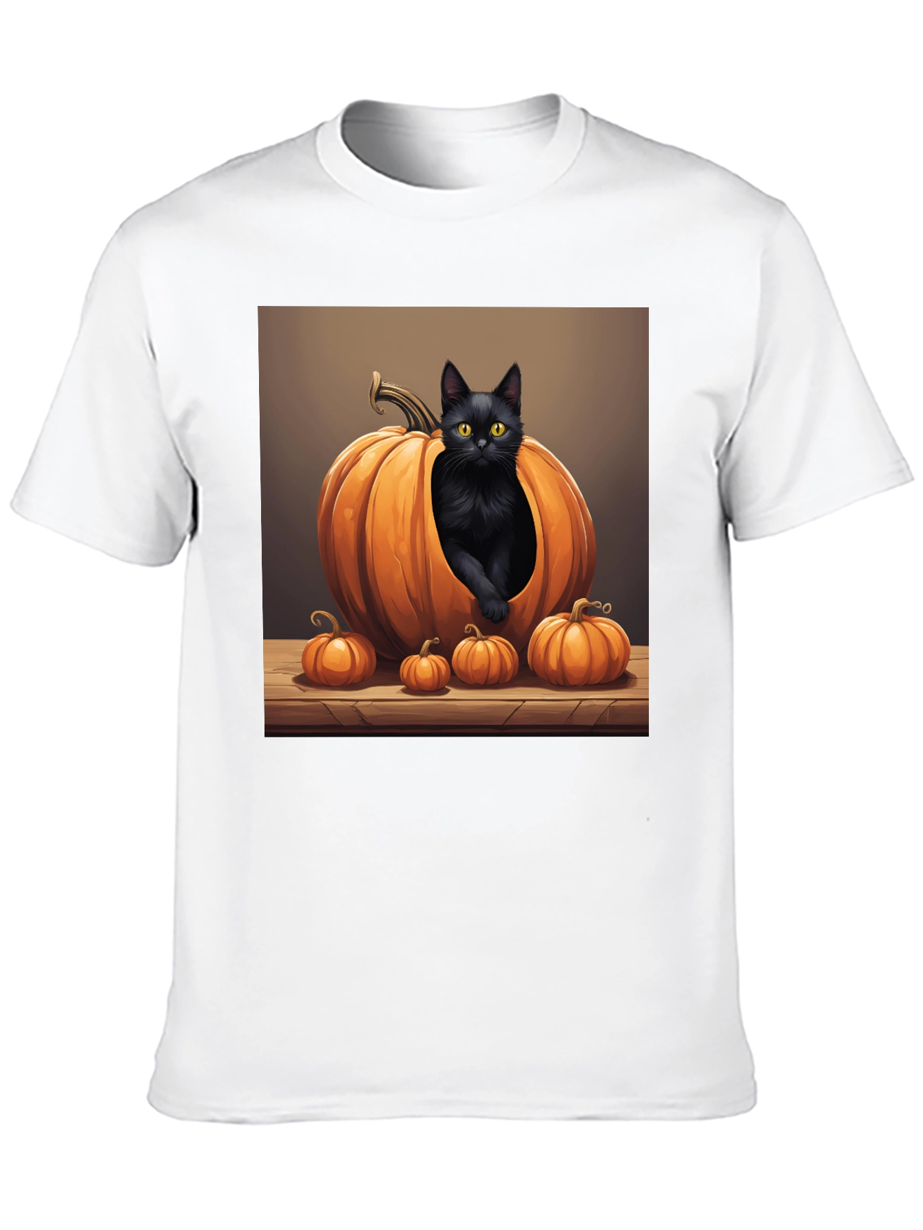 Halloween Cat Pumpkin T-Shirt