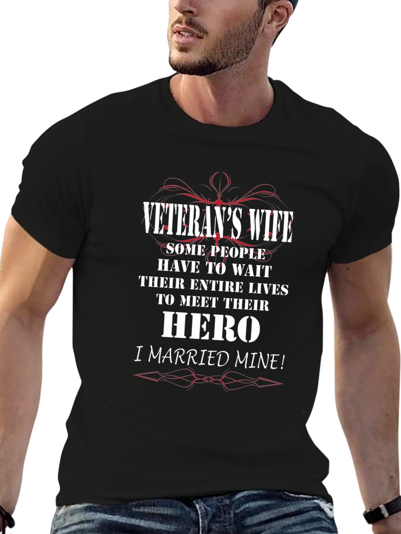 Veterans Wife T-Shirt: Hero Design