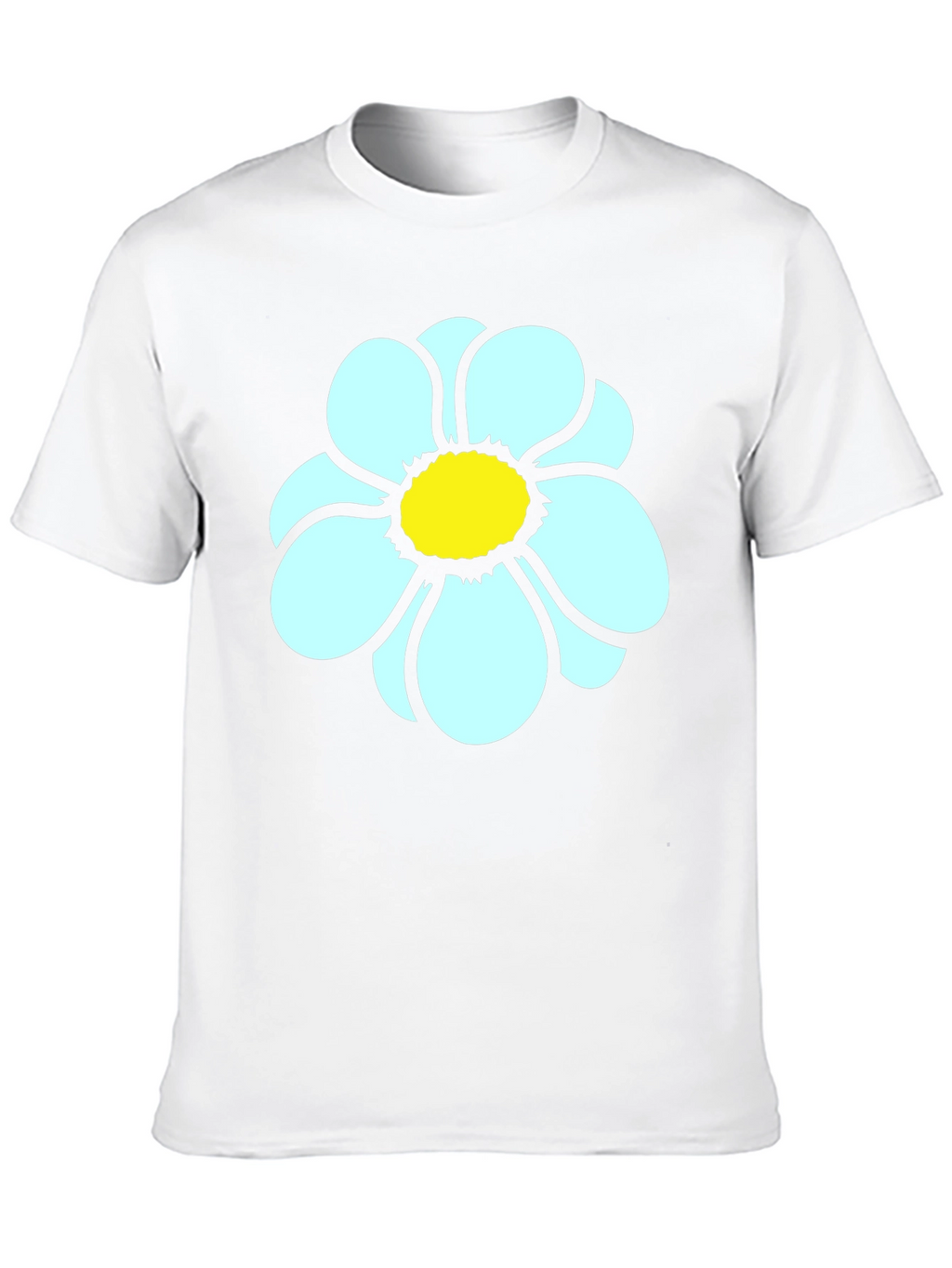 Daisy Flower Graphic Tee - Casual Black T-Shirt