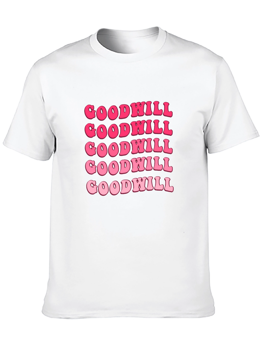 Goodwill Pink Retro Graphic T-Shirt