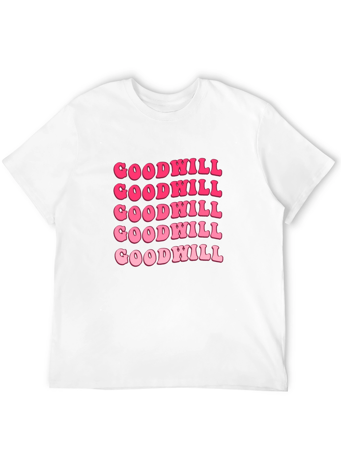 Goodwill Pink Retro Graphic T-Shirt