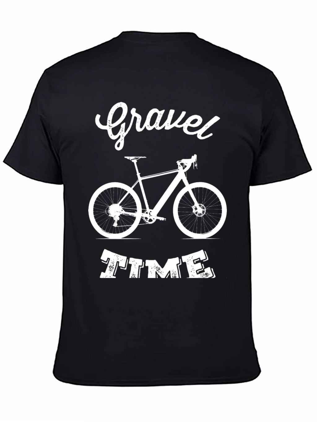 Gravel Time Black Graphic Tee - Cycling Adventure