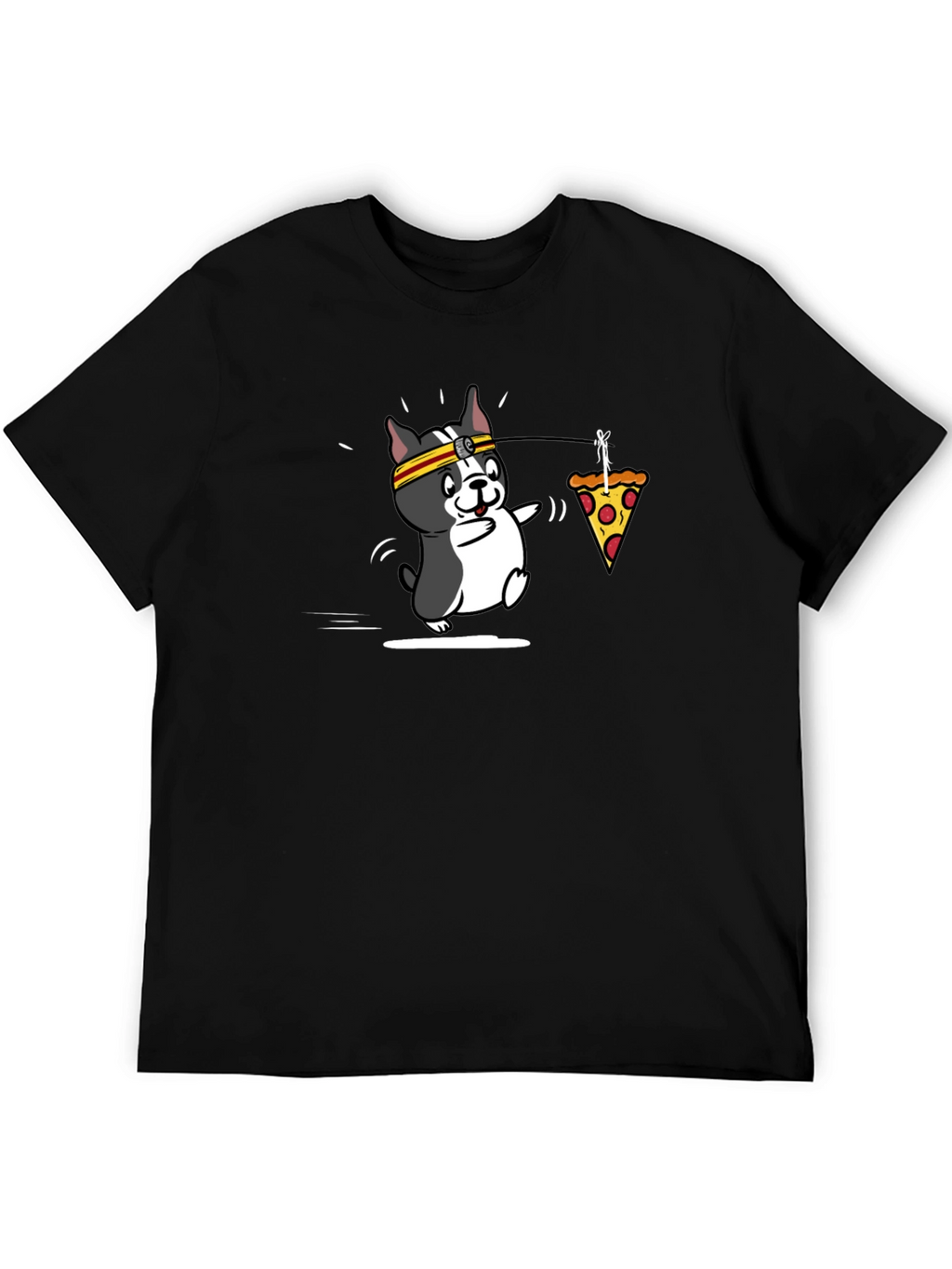Dog Pizza Trot Black Tee