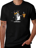 Dog Pizza Trot Black Tee