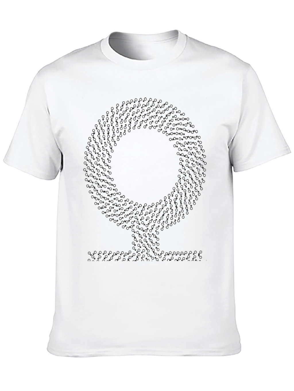 Abstract Geometric Pattern Black T-Shirt