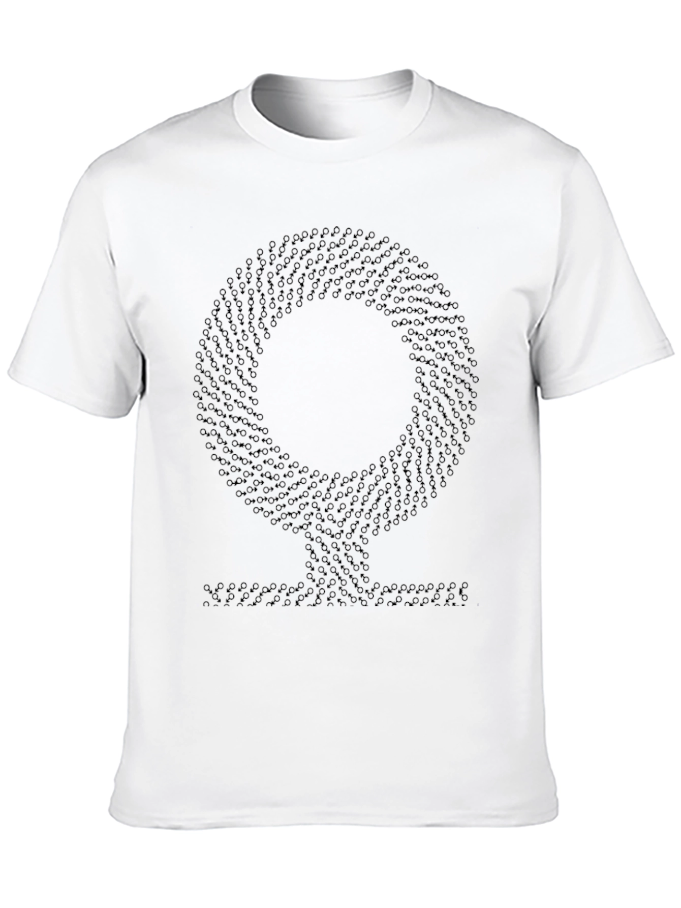Abstract Geometric Pattern Black T-Shirt