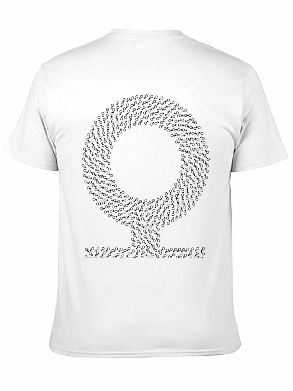 Abstract Geometric Pattern Black T-Shirt