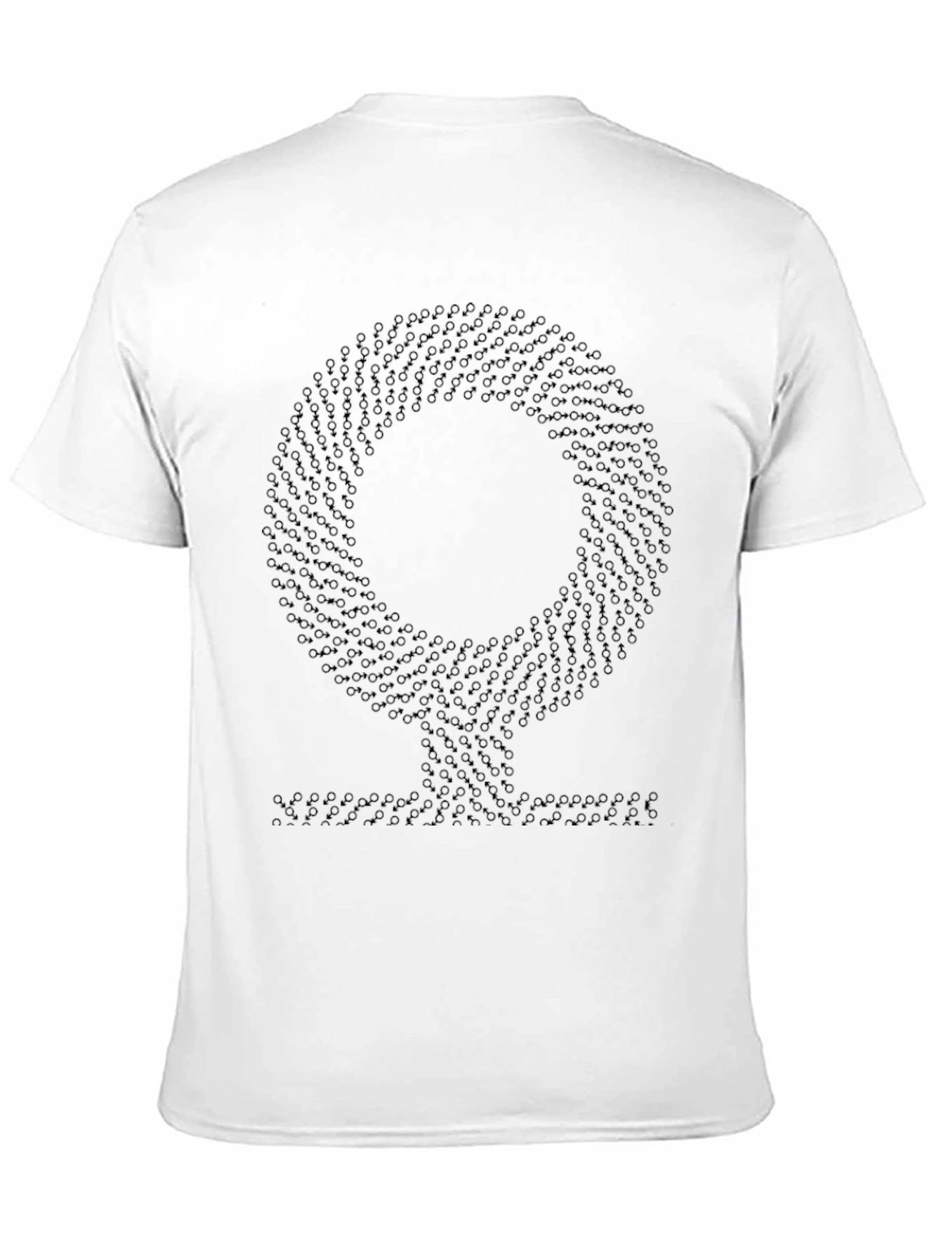 Abstract Geometric Pattern Black T-Shirt