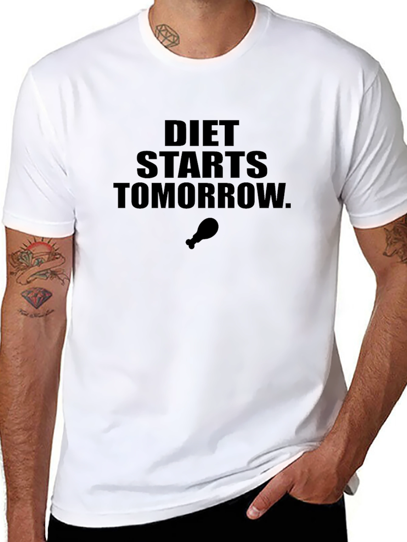 Diet Starts Tomorrow T-Shirt - Funny Foodie Tee