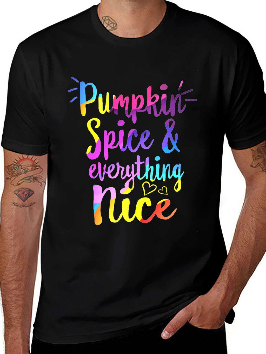 Pumpkin Spice Everything Nice Black Tee