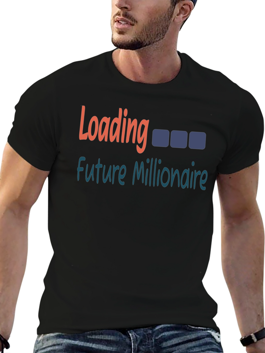 Future Millionaire Loading Black T-Shirt