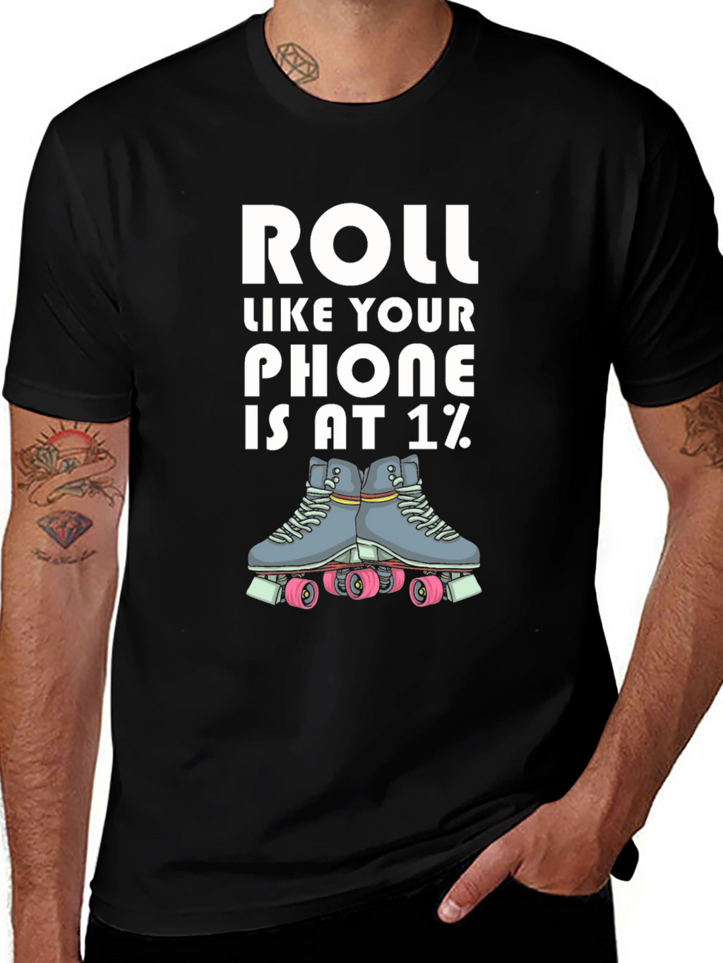 Roll Like Your Phone is at 1% T-Shirt
