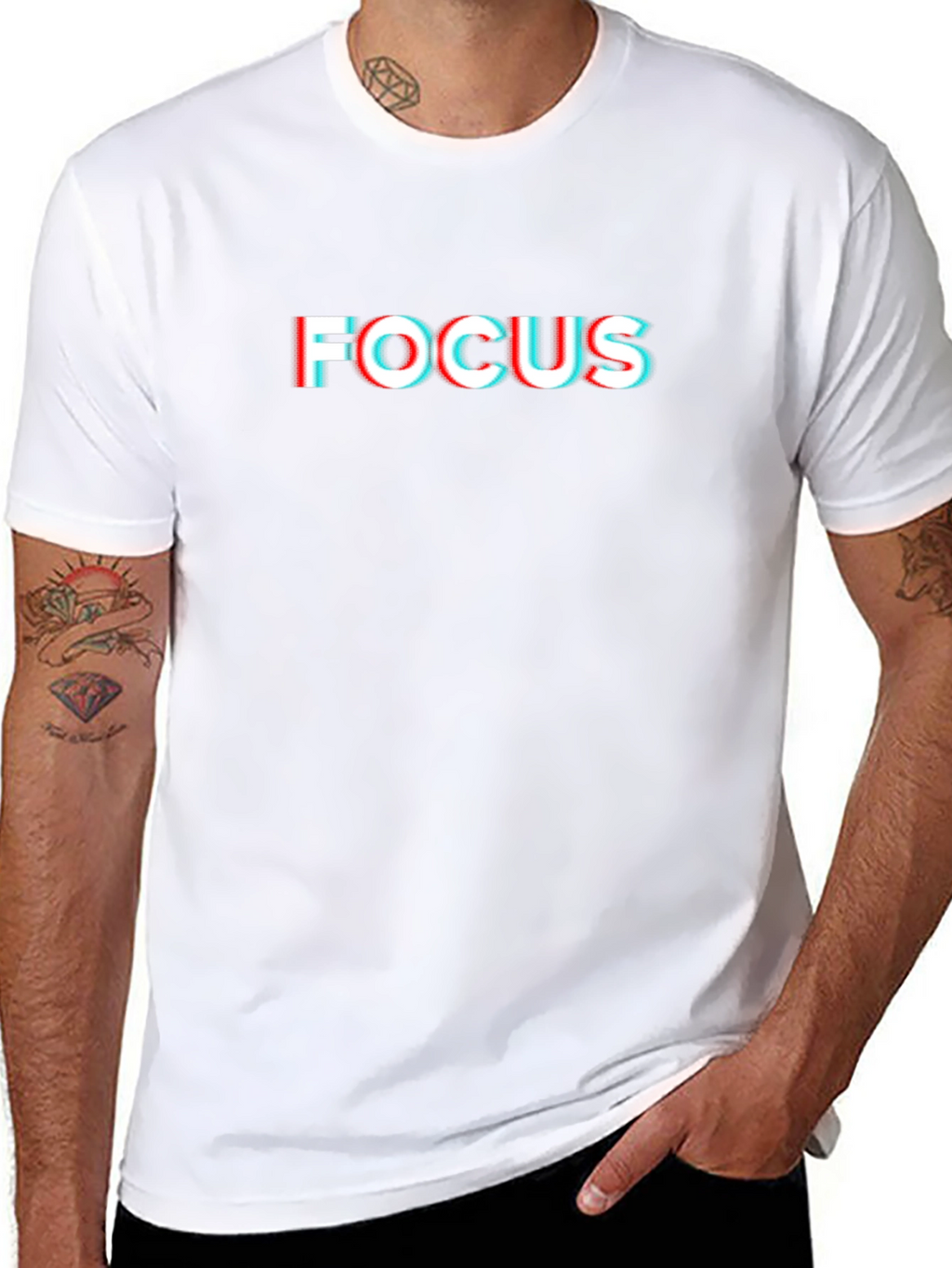 Focus 3D Effect Graphic Tee - Unisex