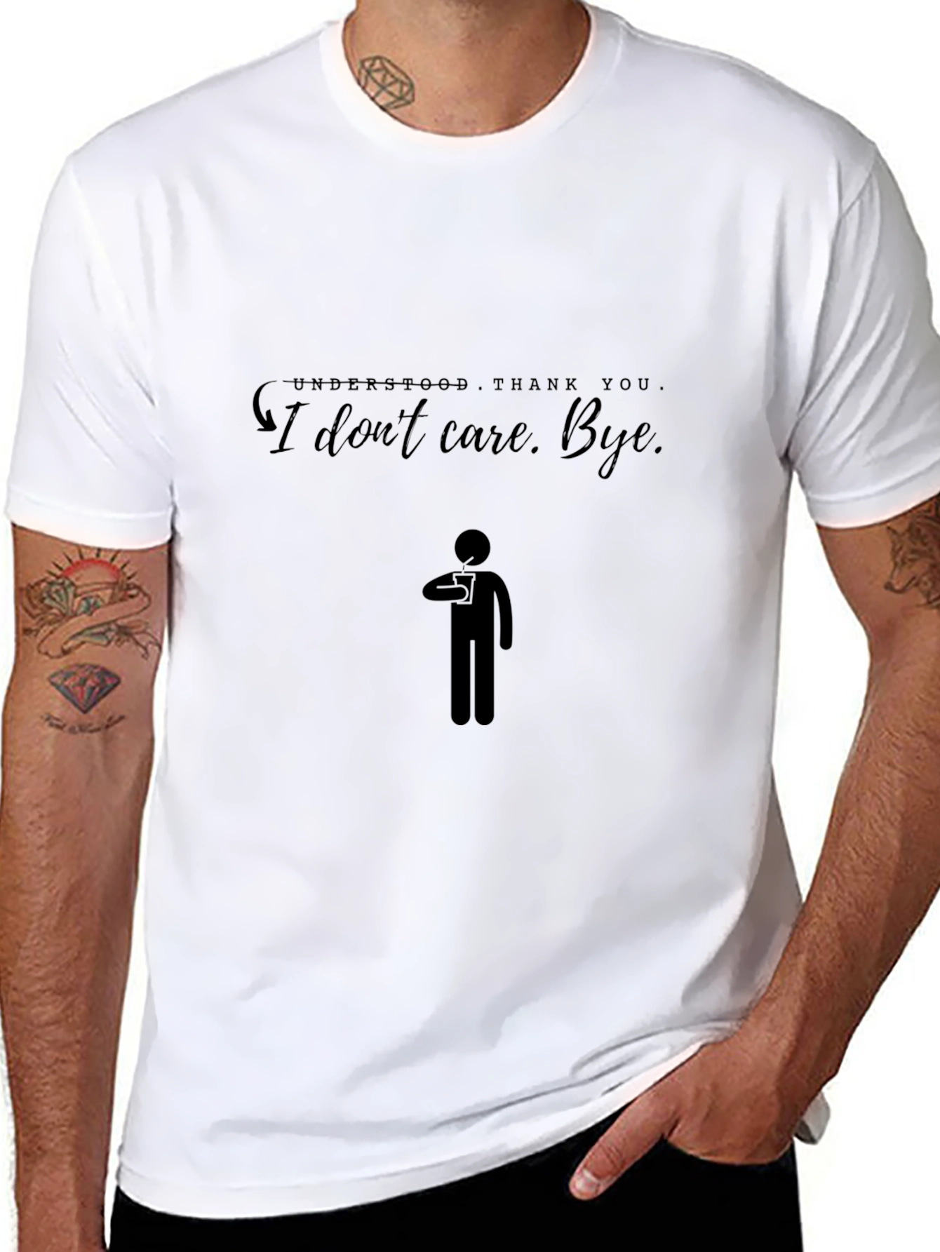 Funny Sarcastic I Dont Care Bye T-Shirt