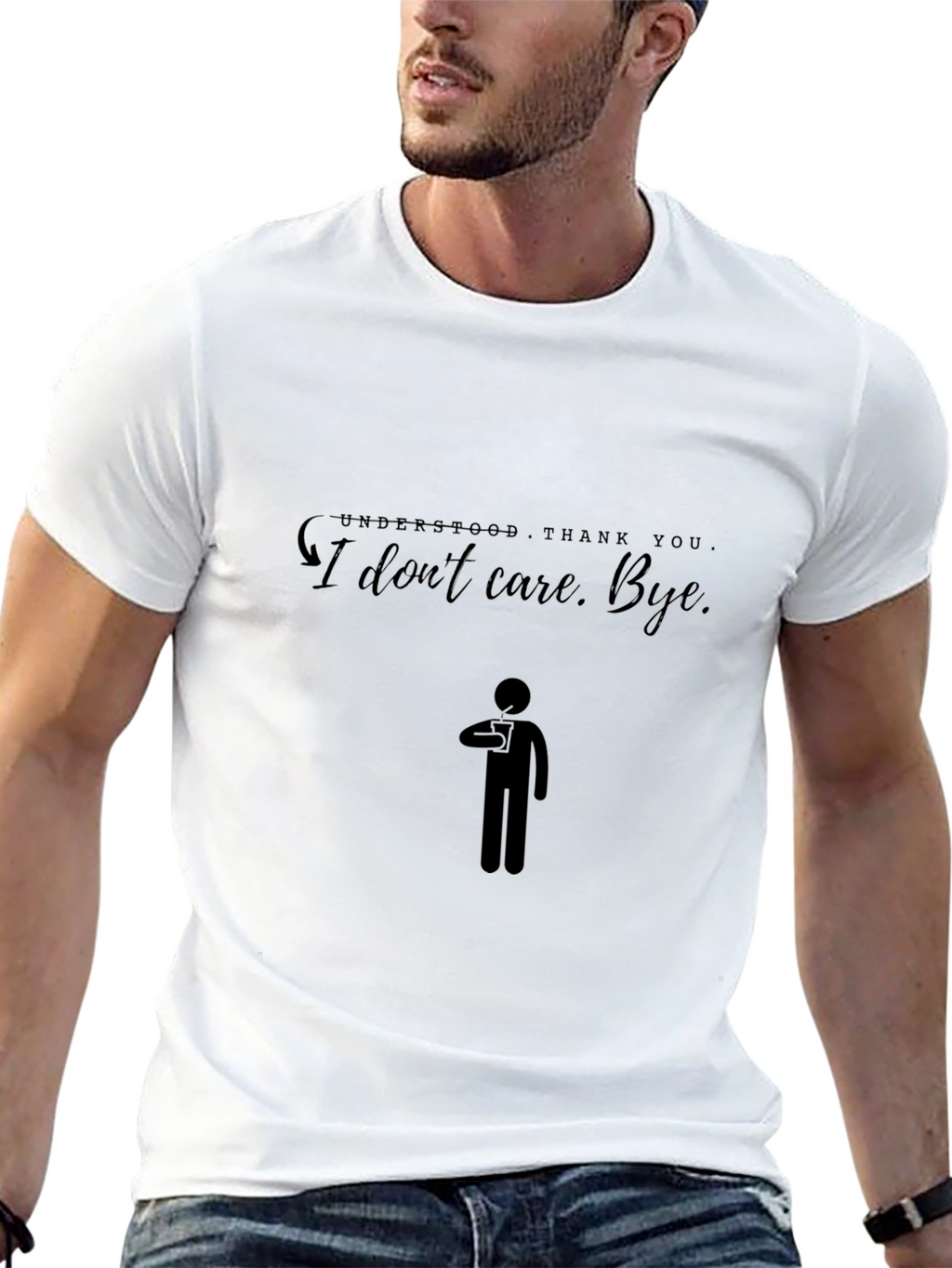 Funny Sarcastic I Dont Care Bye T-Shirt