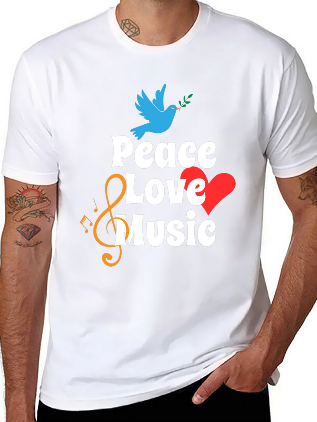 Peace Love Music Graphic Tee