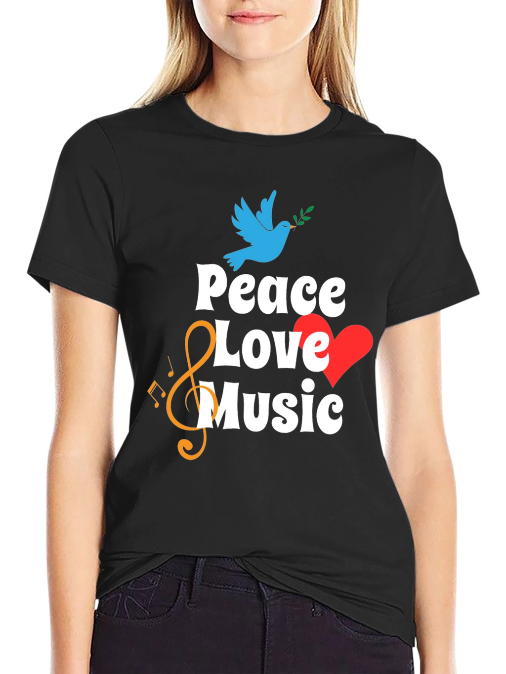 Peace Love Music Graphic Tee