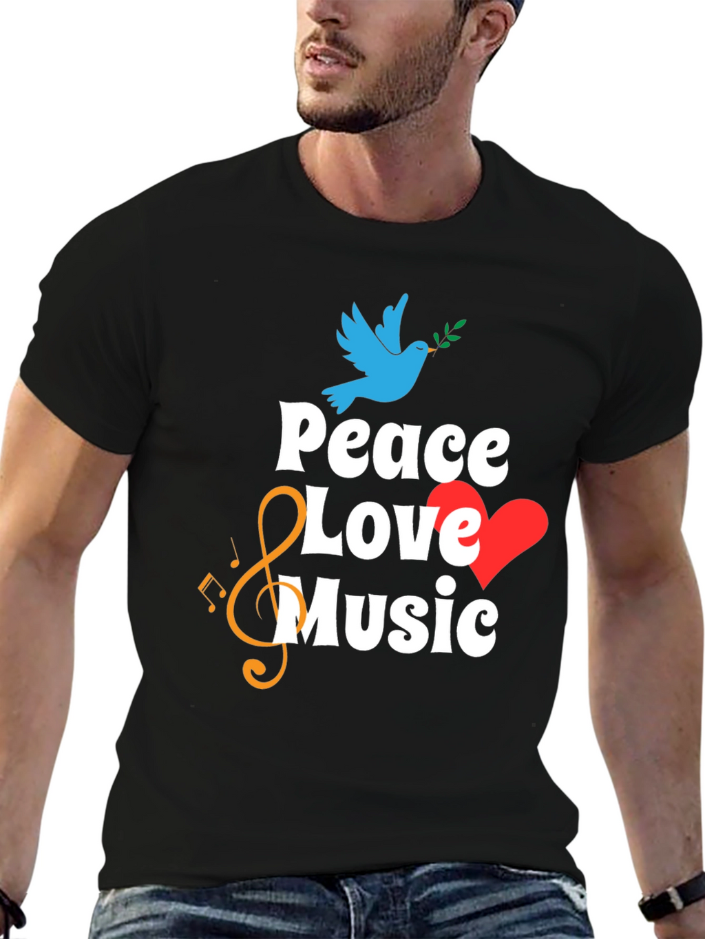 Peace Love Music Graphic Tee