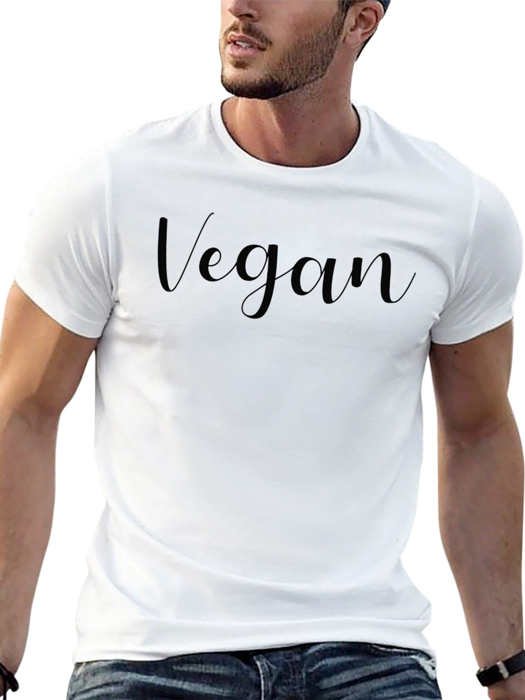 Vegan Script Tee - Stylish & Comfortable!