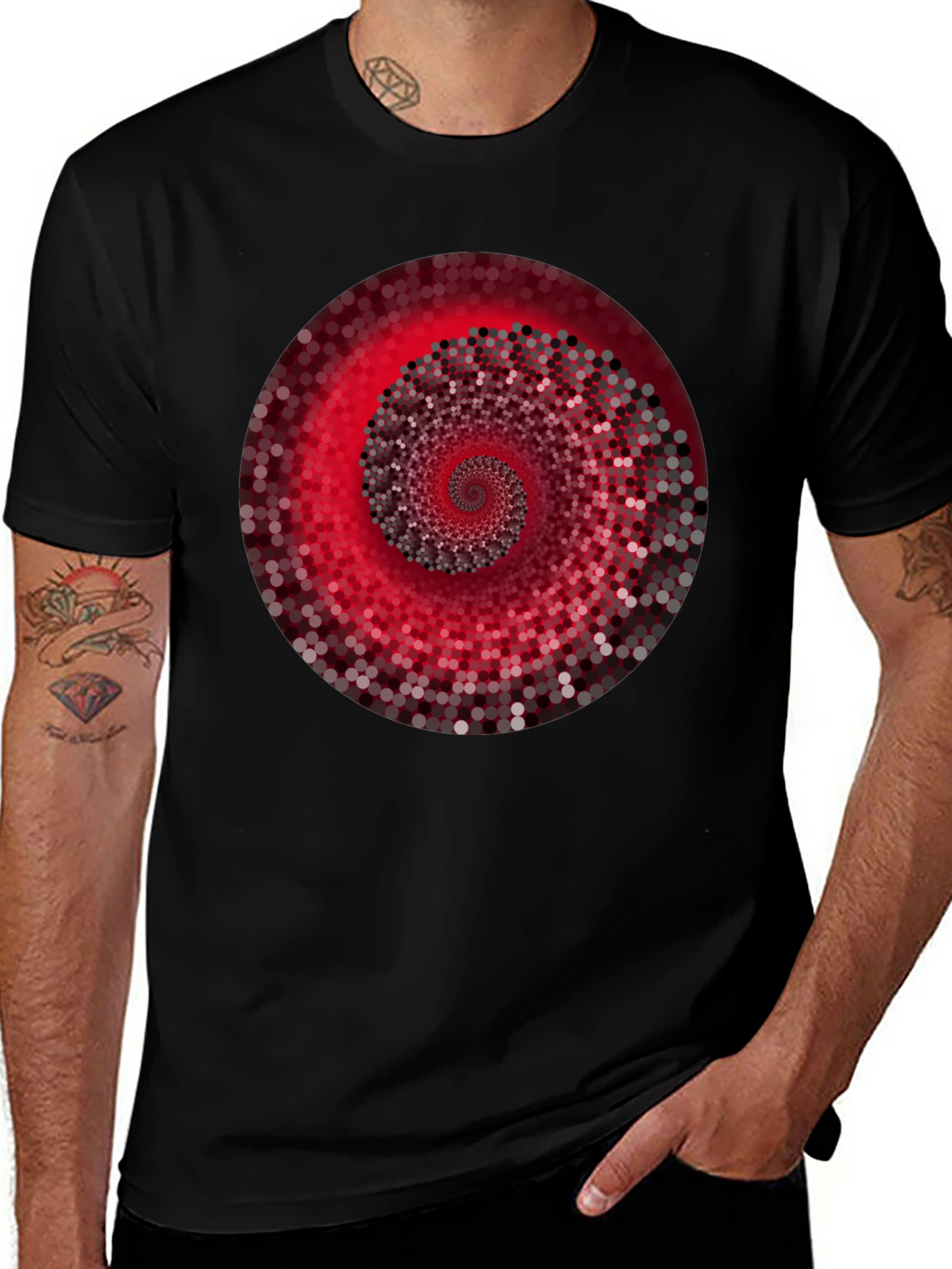 Abstract Spiral Graphic Tee