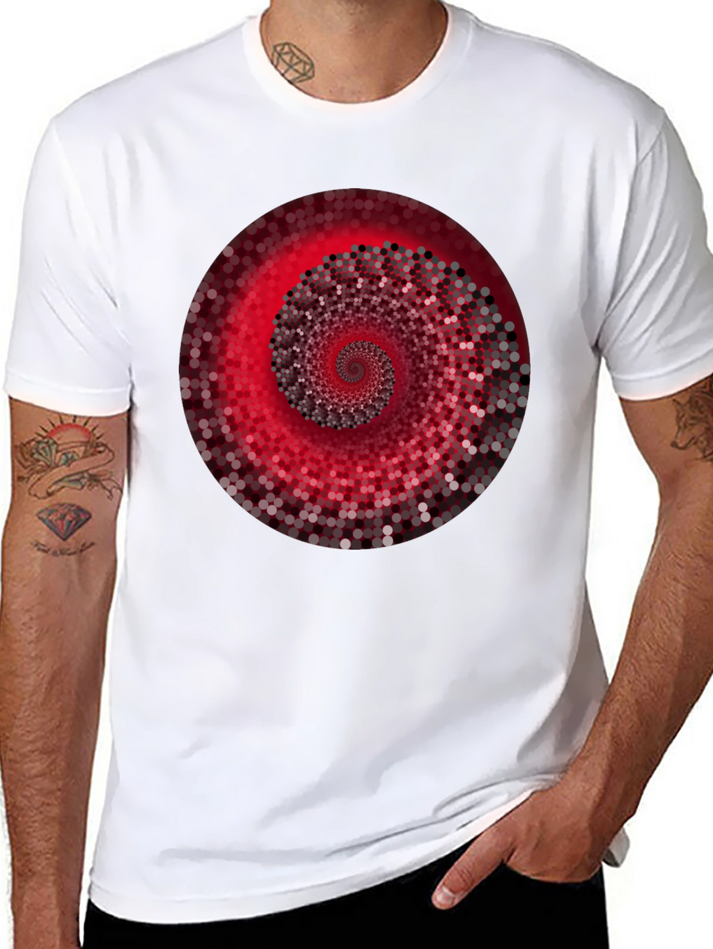 Abstract Spiral Graphic Tee