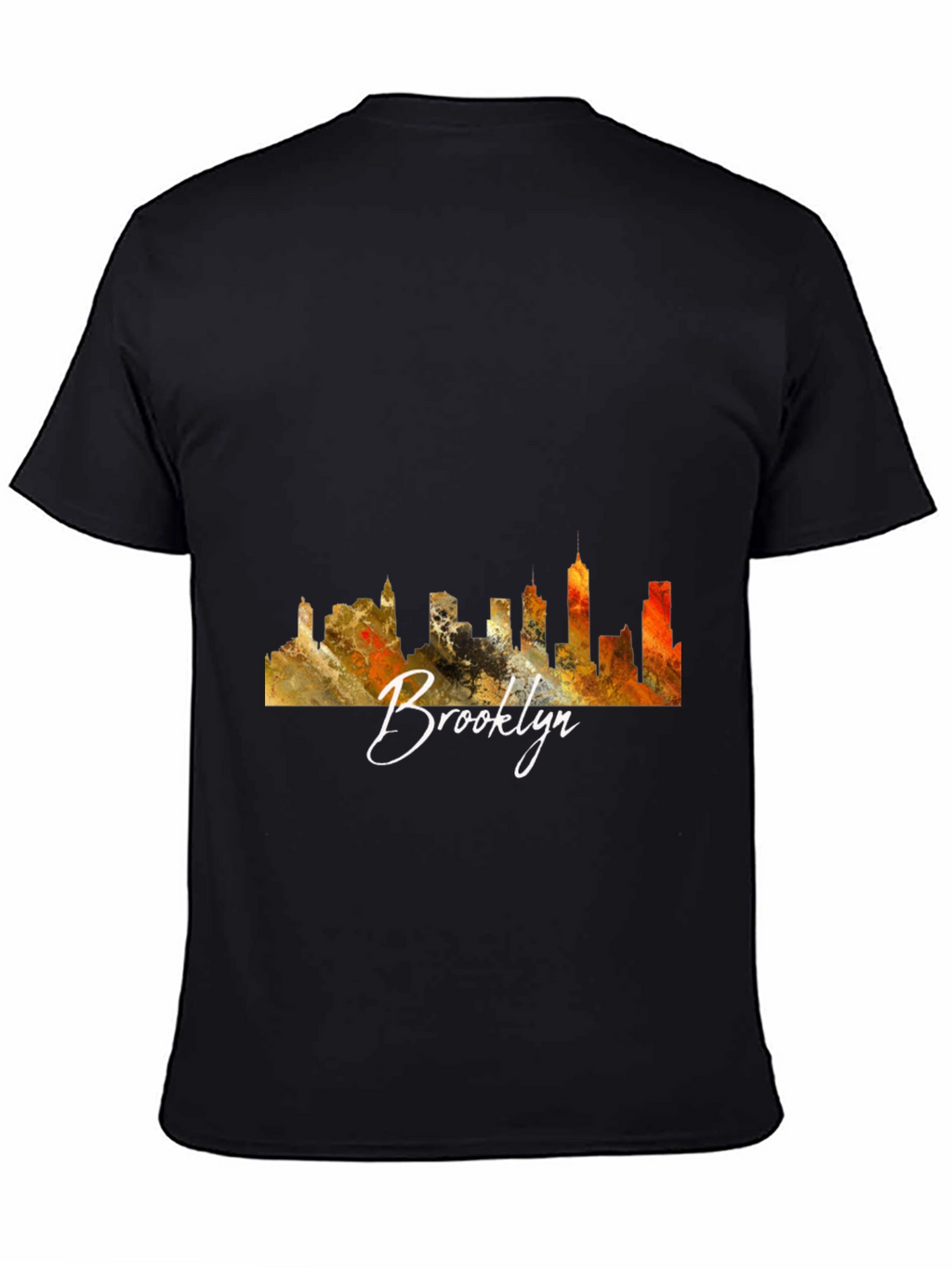 Brooklyn Skyline Graphic Black T-Shirt