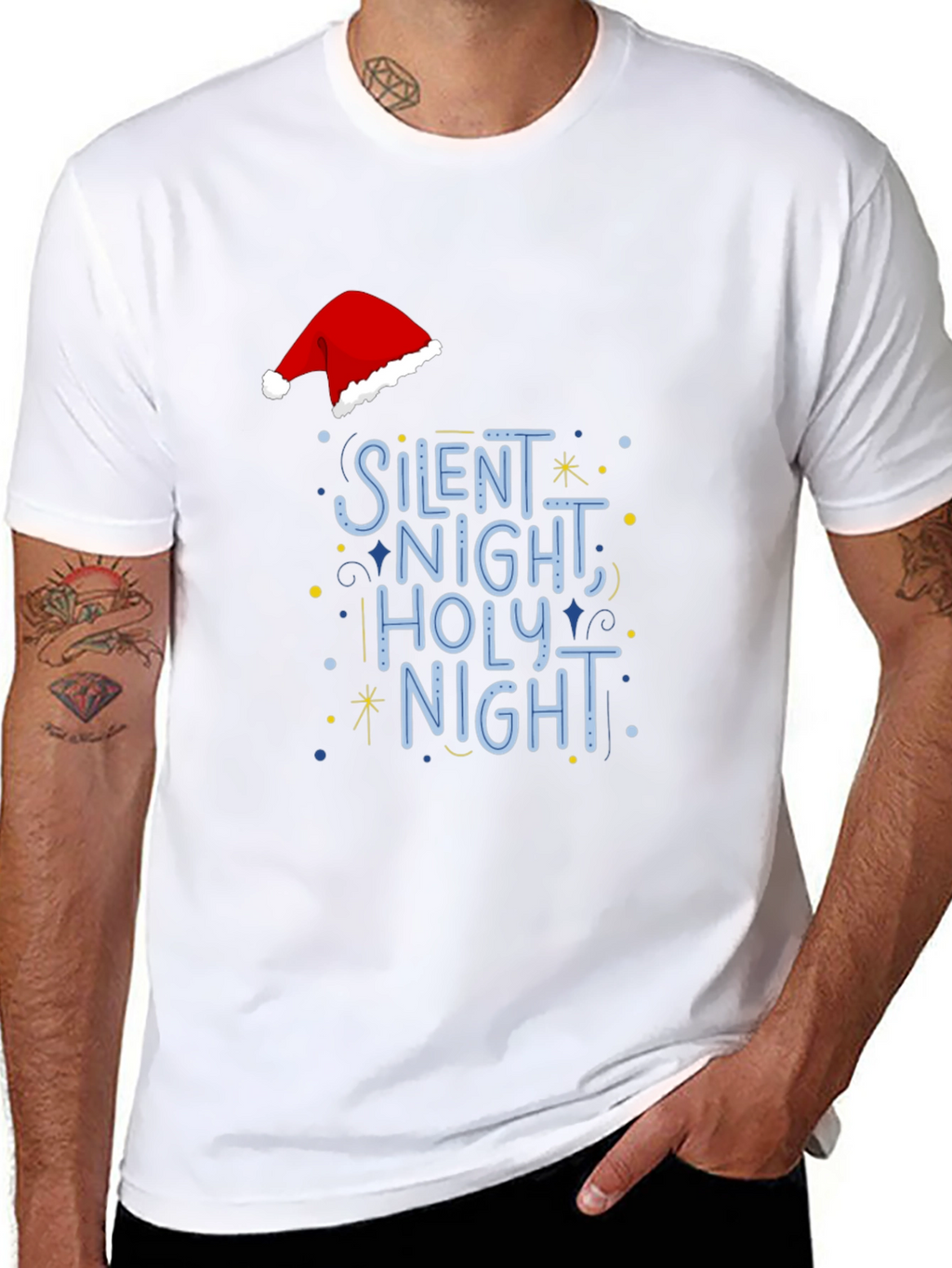 Silent Night Holiday Graphic Tee