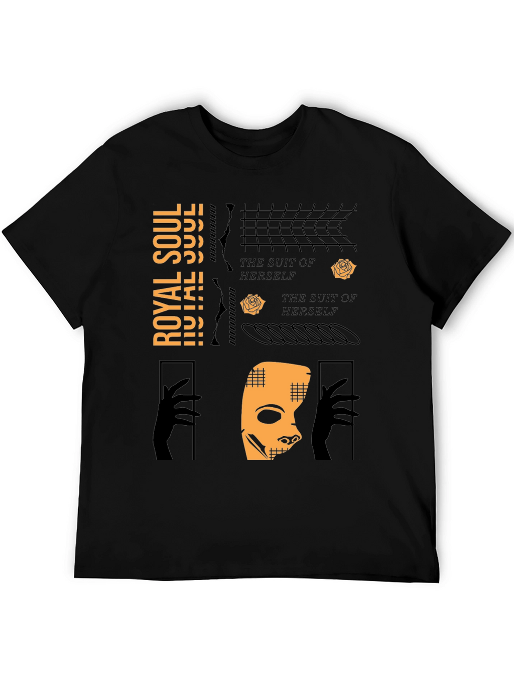 Royal Soul Graphic Print Black T-Shirt