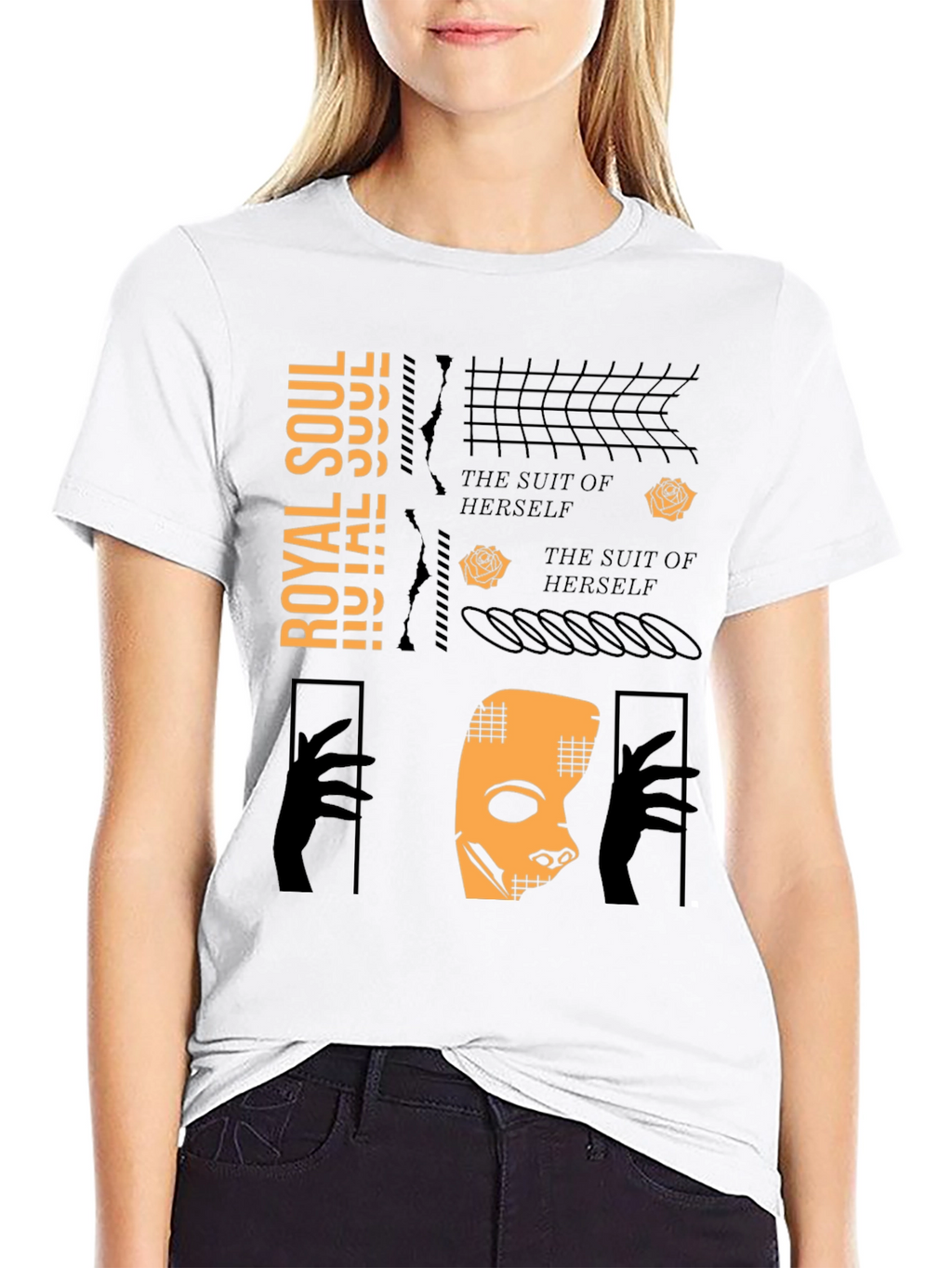 Royal Soul Graphic Print Black T-Shirt