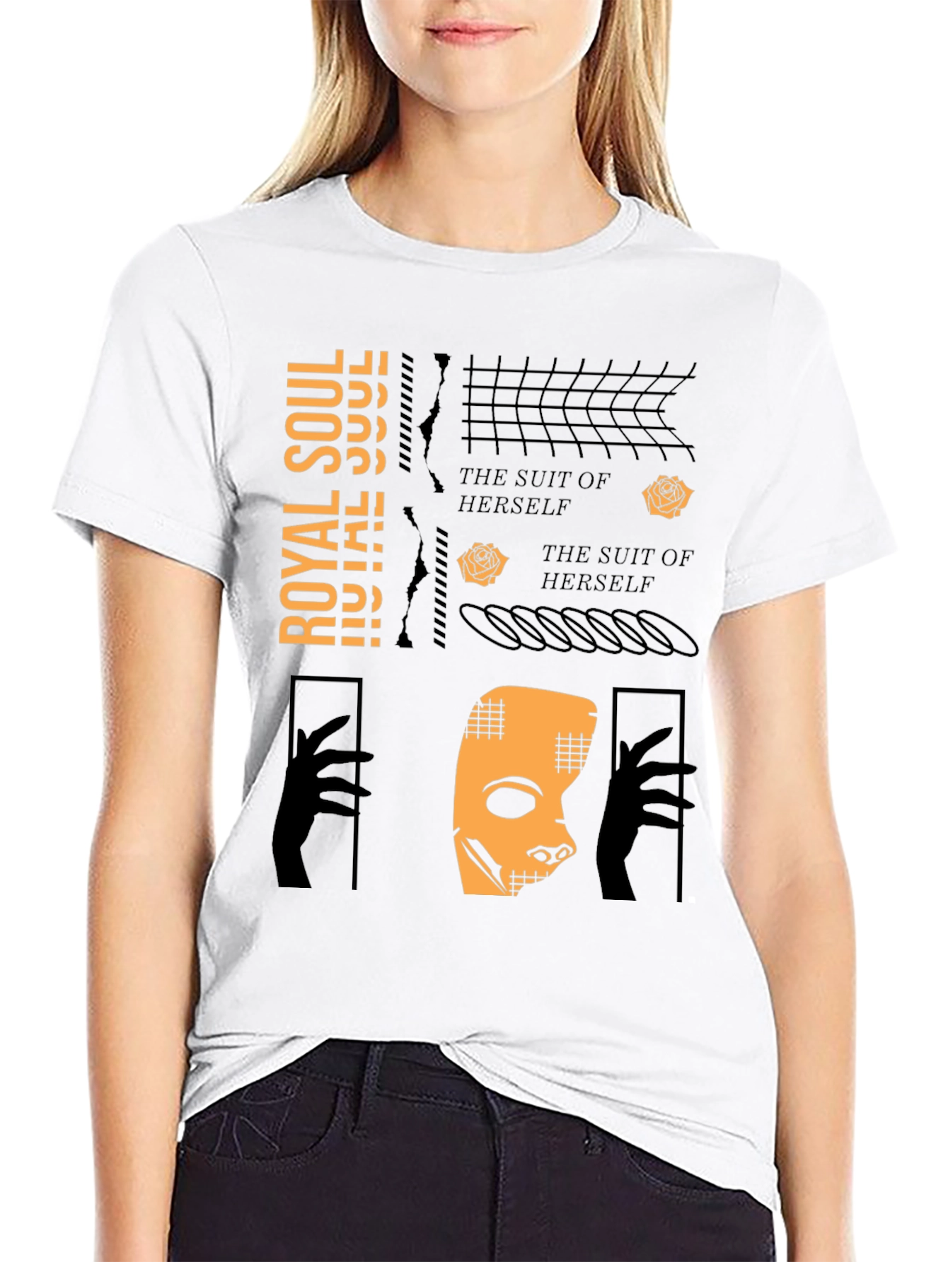 Royal Soul Graphic Print Black T-Shirt