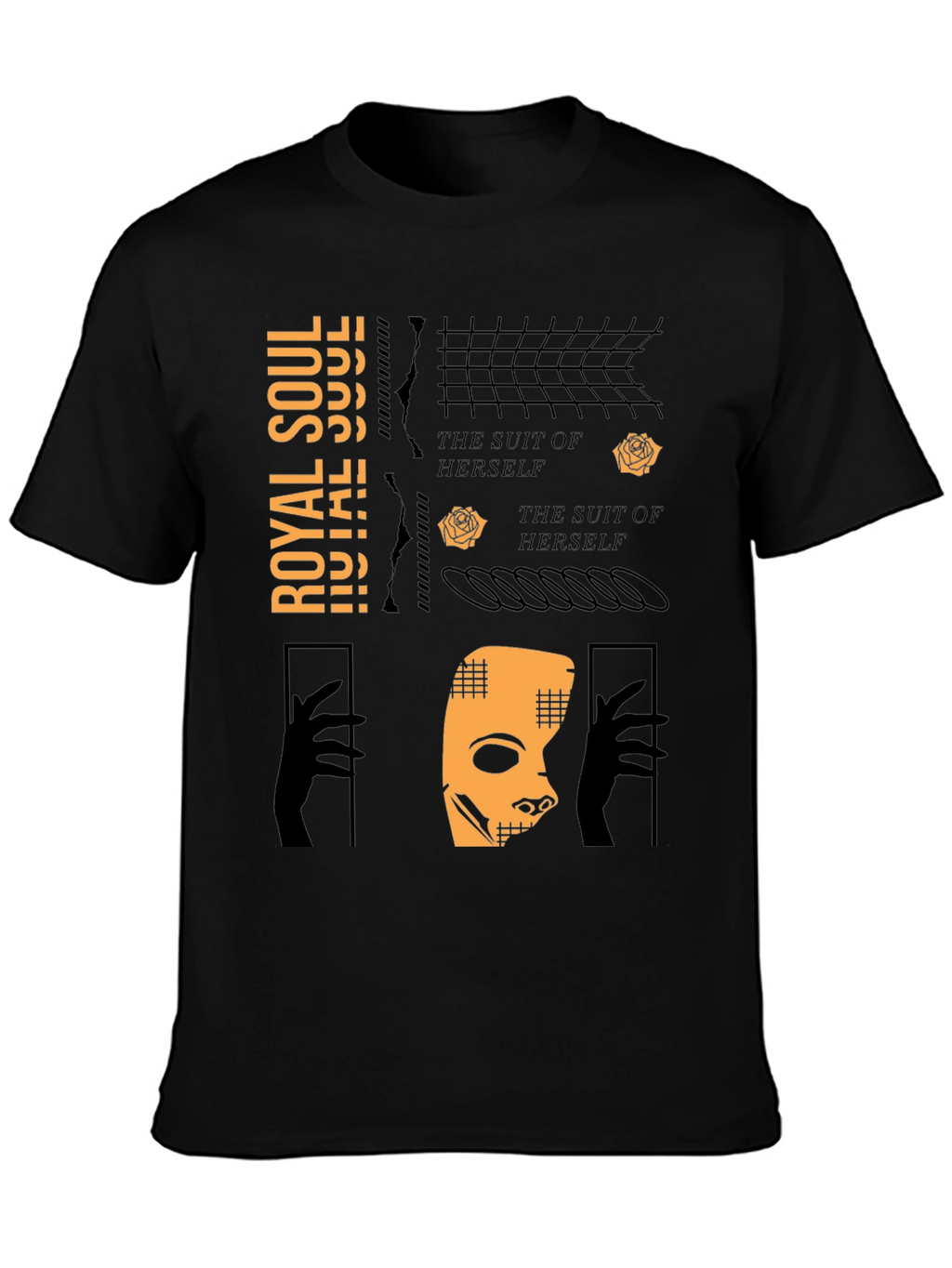 Royal Soul Graphic Print Black T-Shirt